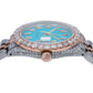 Rolex Datejust 36MM 1601 Turquoise Eastern Arabic Diamond Dial Diamond Bezel Two Tone Rose Gold Full Diamond Jubilee Bracelet