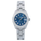 Rolex Datejust 31MM 178240 Blue Diamond Dial Diamond Bezel Stainless Steel Full Diamond Oyster Bracelet 10.25ct