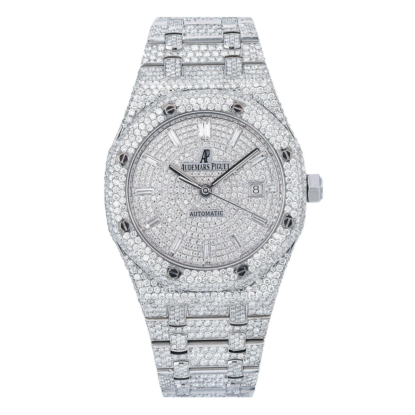 Audemars Piguet Royal Oak Selfwinding 15400ST 41MM Silver  Diamond Dial With 25.25 CT Diamonds