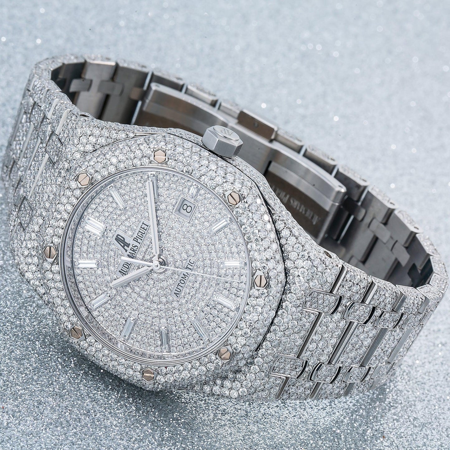 Audemars Piguet Royal Oak Selfwinding 15400ST 41MM Silver  Diamond Dial With 25.25 CT Diamonds