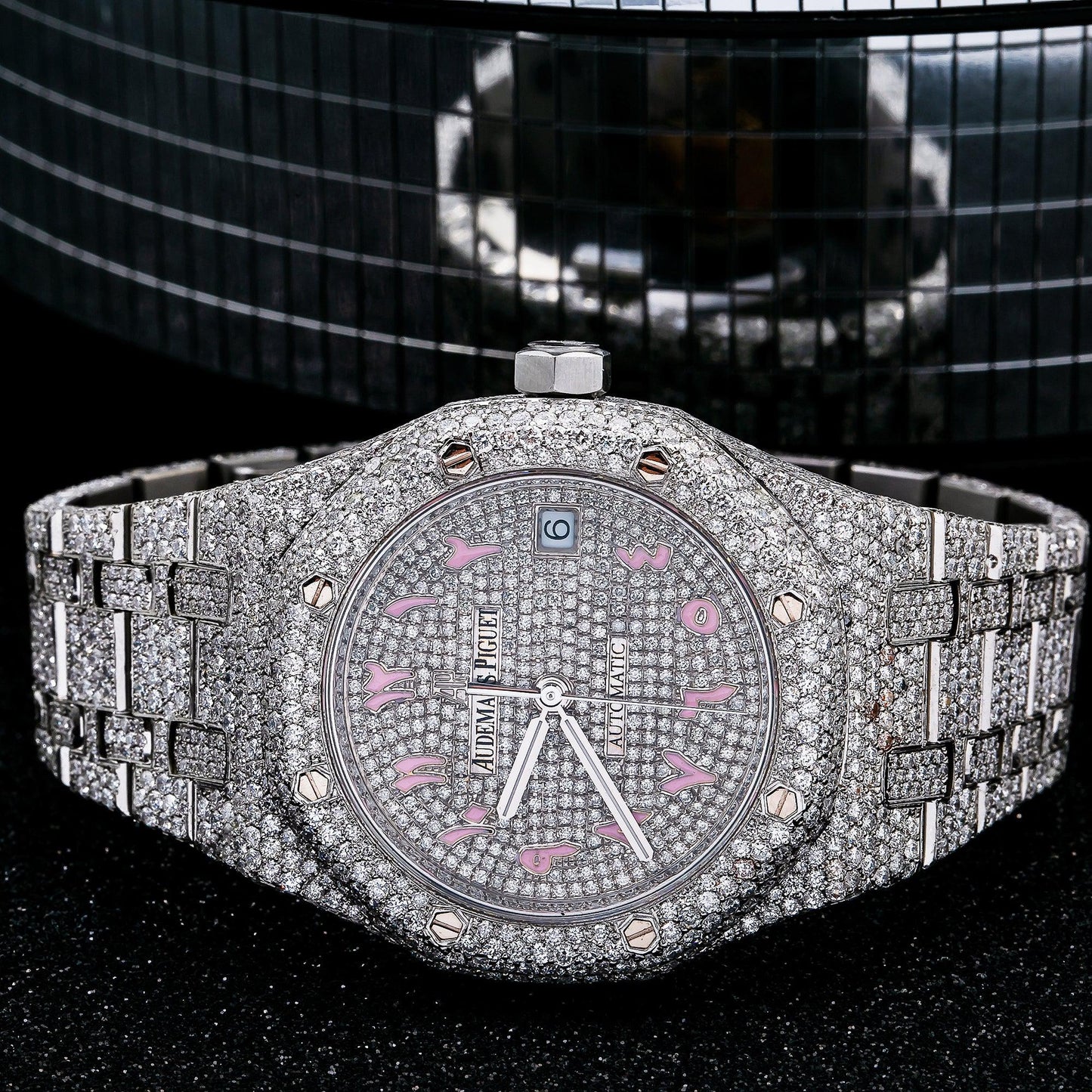 Audemars Piguet Royal Oak Selfwinding 15450ST 37MM Silver Diamond Dial With Stainless Steel Bracelet