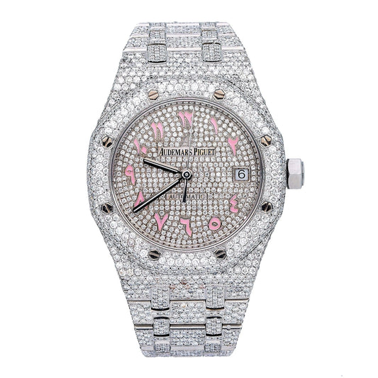 Audemars Piguet Royal Oak Selfwinding 15450ST 37MM Silver Diamond Dial With Stainless Steel Bracelet