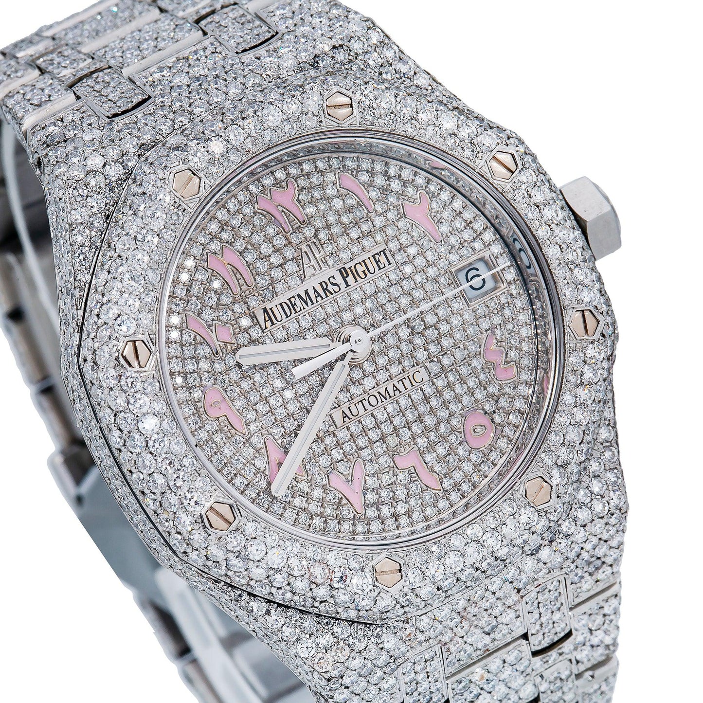 Audemars Piguet Royal Oak Selfwinding 15450ST 37MM Silver Diamond Dial With Stainless Steel Bracelet