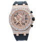 Audemars Piguet Royal Oak Offshore Chronograph 25940OK 42MM Rose Gold Diamond Dial With Rubber Bracelet