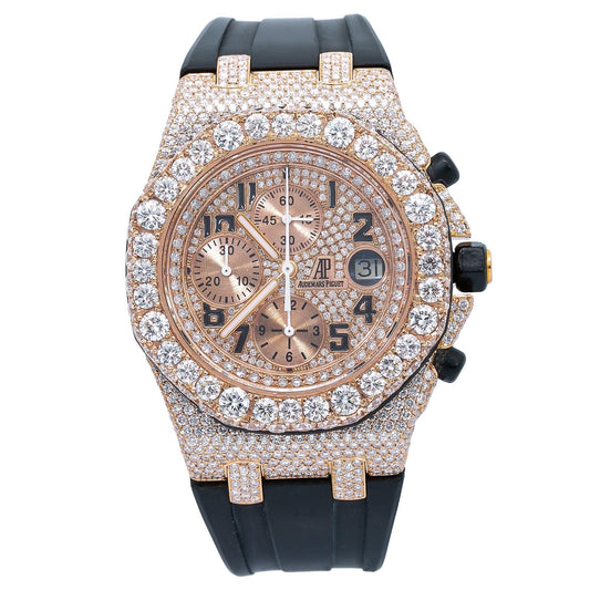 Audemars Piguet Royal Oak Offshore Chronograph 25940OK 42MM Rose Gold Diamond Dial With Rubber Bracelet