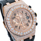 Audemars Piguet Royal Oak Offshore Chronograph 25940OK 42MM Rose Gold Diamond Dial With Rubber Bracelet