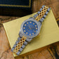 Rolex Datejust 31MM 68273 Blue Diamond Dial Diamond Bezel Two Tone Yellow Gold Full Diamond Jubilee Bracelet