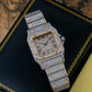 Cartier Santos Galbée 31MM White Dial With Two Tone Diamond Bracelet