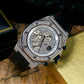 Audemars Piguet Royal Oak Offshore Silver Diamond Dial With Leather Bracelet