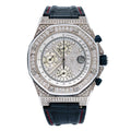 Audemars Piguet Royal Oak Offshore Silver Diamond Dial With Leather Bracelet