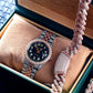 Rolex Datejust 36MM 1601 Green Eastern Arabic Diamond Dial Diamond Bezel Two Tone Rose Gold Full Diamond Jubilee Bracelet