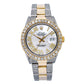 Rolex Datejust 36MM 1601 Mother of Pearl Roman Diamond Dial Diamond Bezel Two Tone Yellow Gold Semi Diamond Jubilee Bracelet