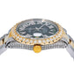 Rolex Datejust 36MM 1601 Green Roman Diamond Dial Diamond Bezel Two Tone Yellow Gold Semi Diamond Oyster Bracelet