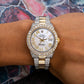 Rolex Datejust 36MM 1601 Mother of Pearl Roman Diamond Dial Diamond Bezel Two Tone Yellow Gold Semi Diamond Jubilee Bracelet