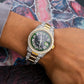 Rolex Datejust 36MM 1601 Green Roman Diamond Dial Diamond Bezel Two Tone Yellow Gold Semi Diamond Oyster Bracelet