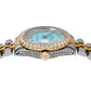 Rolex Datejust 31MM 6827 Turquoise Roman Diamond Dial Diamond Bezel Two Tone Yellow Gold Full Diamond Jubilee Bracelet 7.25ct