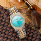 Rolex Datejust 36MM 1601 Turquoise Diamond Dial Diamond Bezel Two Tone Yellow Gold Semi Diamond Jubilee Bracelet