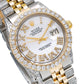 Rolex Datejust 36MM 1601 Mother of Pearl Roman Diamond Dial Diamond Bezel Two Tone Yellow Gold Semi Diamond Jubilee Bracelet 8.75ct