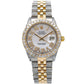 Rolex Datejust 36MM 1601 Mother of Pearl Roman Diamond Dial Diamond Bezel Two Tone Yellow Gold Semi Diamond Jubilee Bracelet 8.75ct