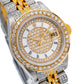 Rolex Datejust 26MM 6917 Diamond Paved Mother of Pearl Roman Dial Diamond Bezel Two Tone Yellow Gold Full Diamond Jubilee Bracelet 5.25ct