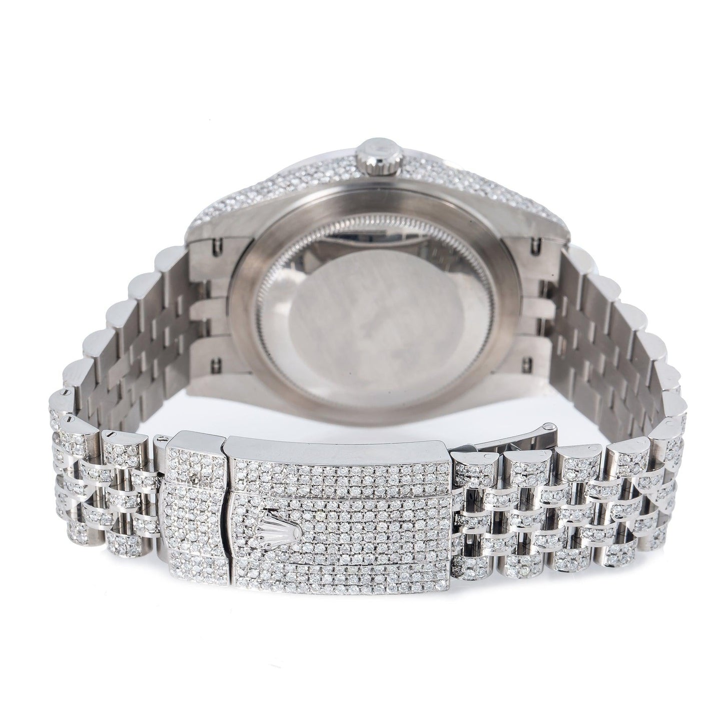 Rolex Datejust 41MM 126300 Diamond Paved Rainbow Eastern Arabic Dial Rainbow Gemstone Bezel Stainless Steel Full Diamond Jubilee Bracelet 14.75ct