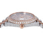 Rolex Datejust 41MM 126331 Diamond Paved Rainbow Eastern Arabic Dial Diamond Bezel Two Tone Rose Gold Full Diamond Oyster Bracelet 15.75ct