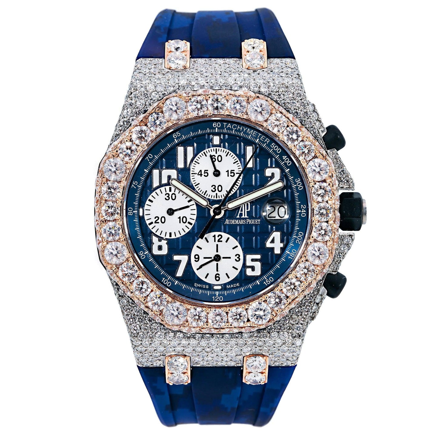Audemars Piguet Royal Oak Offshore Chronograph 25940SK 42MM Blue Dial With Rubber Bracelet