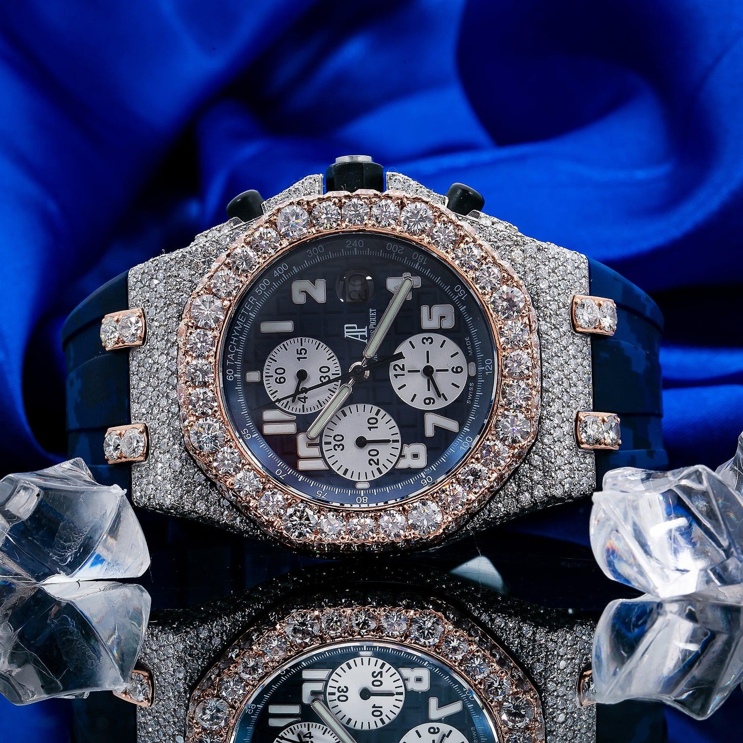 Audemars Piguet Royal Oak Offshore Chronograph 25940SK 42MM Blue Dial With Rubber Bracelet