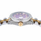 Rolex Datejust 26MM 69173 Purple Diamond Dial Diamond Bezel Two Tone Yellow Gold Full Diamond Jubilee Bracelet
