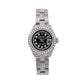 Rolex Datejust 26MM 69160 Black Roman Diamond Dial Diamond Bezel Stainless Steel Semi Diamond Oyster Bracelet 3.75ct