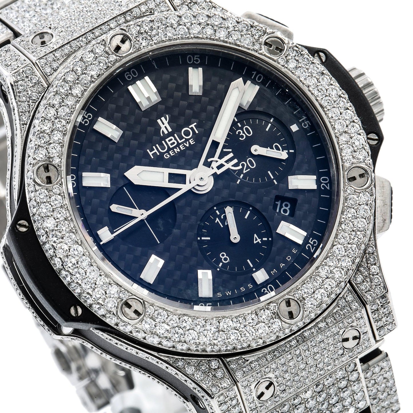 Hublot Big Bang 301.SM 44MM Black Dial With Stainless Steel Bracelet