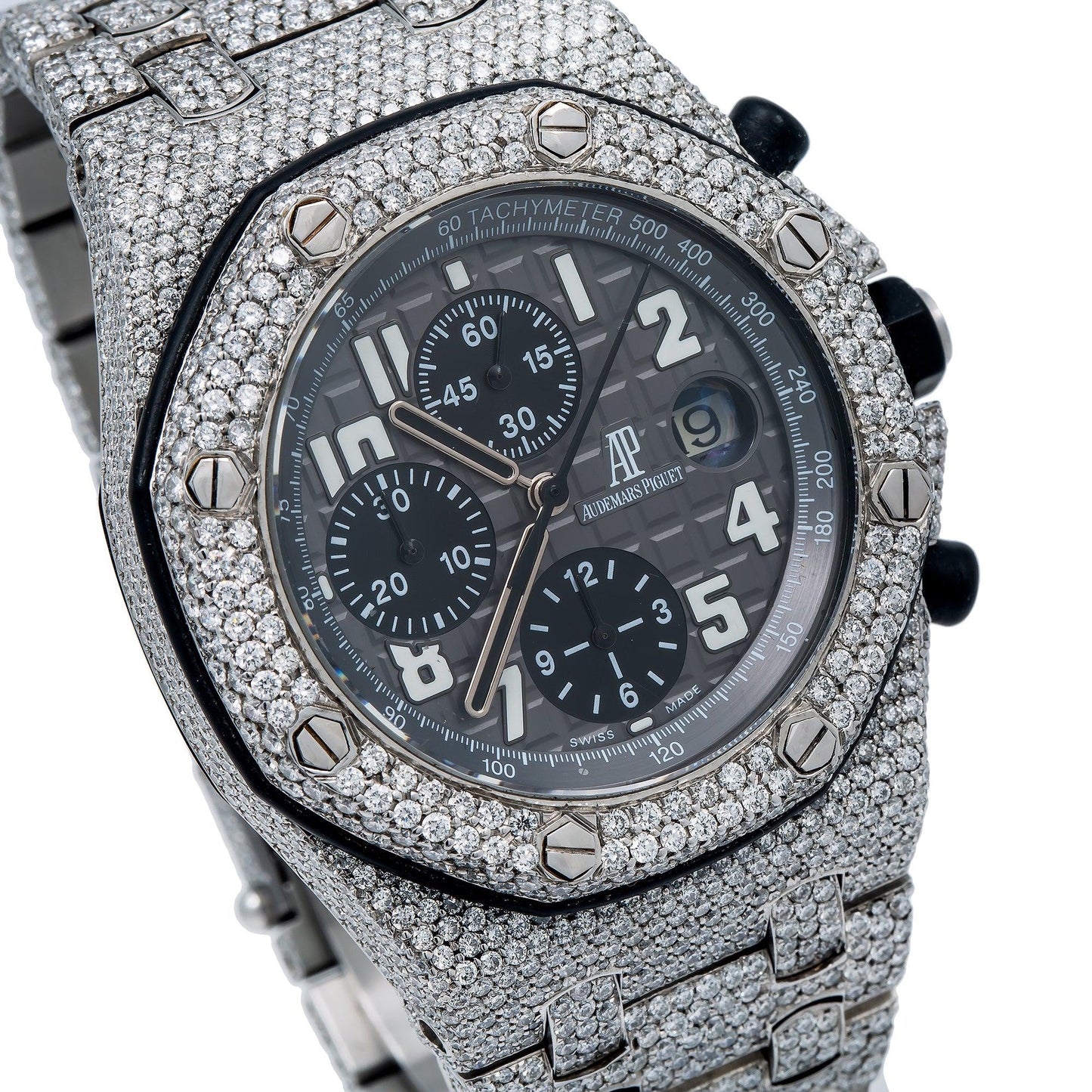Audemars Piguet Royal Oak Offshore Chronograph 25940SK 42MM Gray Dial With 33.50 CT Diamonds