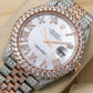 Rolex Datejust 41MM 126331 Mother of Pearl Roman Diamond Dial Diamond Bezel Two Tone Rose Gold Full Diamond Jubilee Bracelet 19.25ct