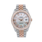 Rolex Datejust 41MM 126331 Mother of Pearl Roman Diamond Dial Diamond Bezel Two Tone Rose Gold Full Diamond Jubilee Bracelet 19.25ct