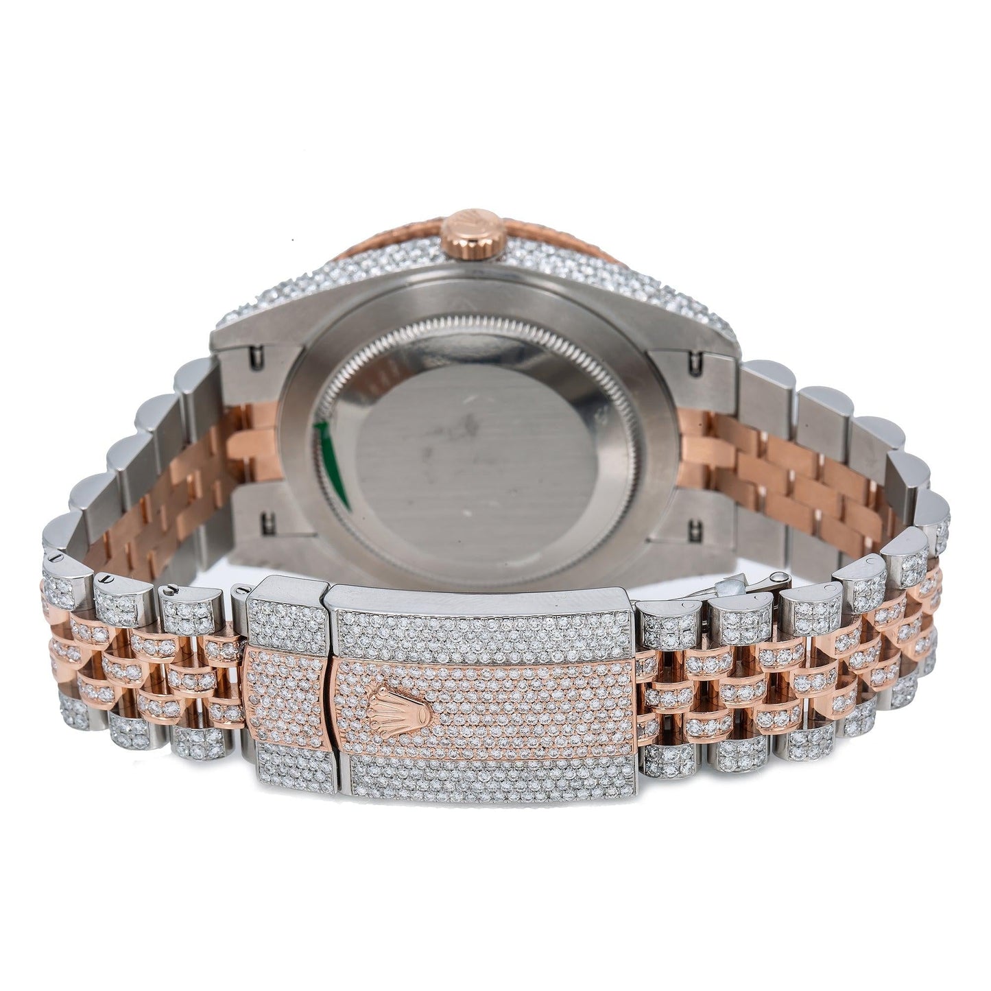 Rolex Datejust 41MM 126331 Mother of Pearl Roman Diamond Dial Diamond Bezel Two Tone Rose Gold Full Diamond Jubilee Bracelet 19.25ct