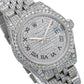 Rolex Datejust 31MM 178274 Diamond Paved Roman Dial Diamond Bezel Stainless Steel Full Diamond Jubilee Bracelet 10.15ct