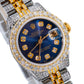 Rolex Datejust 26MM 69173 Blue Diamond Dial Diamond Bezel Two Tone Yellow Gold Full Diamond Jubilee Bracelet