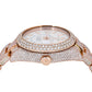 Rolex Sky-Dweller 42MM 326935 Silver Dial Diamond Bezel 18K Rose Gold Full Diamond Oyster Bracelet 25.75ct