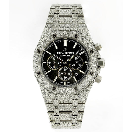 Audemars Piguet Royal Oak Chronograph 26320ST 41mm Black Dial With 23.75 CT Diamonds