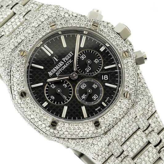 Audemars Piguet Royal Oak Chronograph 26320ST 41mm Black Dial With 23.75 CT Diamonds