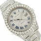 Rolex Datejust 41MM 116300 Diamond Paved Roman Dial Diamond Bezel Stainless Steel Full Diamond Oyster Bracelet 15ct