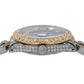 Rolex Datejust 31MM 6824 Black Roman Diamond Dial Diamond Bezel Two Tone Yellow Gold Full Diamond Jubilee Bracelet