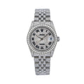 Rolex Datejust 31MM 68274 Diamond Paved Roman Dial Diamond Bezel Stainless Steel Full Diamond Jubilee Bracelet 12ct