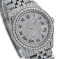 Rolex Datejust 31MM 68274 Diamond Paved Roman Dial Diamond Bezel Stainless Steel Full Diamond Jubilee Bracelet 12ct