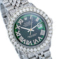Rolex Datejust 36MM 1601 Green Roman Diamond Dial Diamond Bezel Stainless Steel Full Diamond Jubilee Bracelet 9.25ct