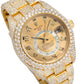 Rolex Sky-Dweller 42MM 326938 Champagne Dial Diamond Bezel 18K Yellow Gold Full Diamond Oyster Bracelet 23.75ct
