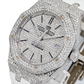 Audemars Piguet Royal Oak Selfwinding 15450ST 37MM Diamond Dial And Bezel With White Rubber Bracelet